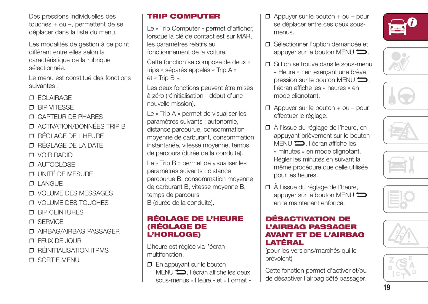 2015-2016 Fiat 500/500C Owner's Manual | French