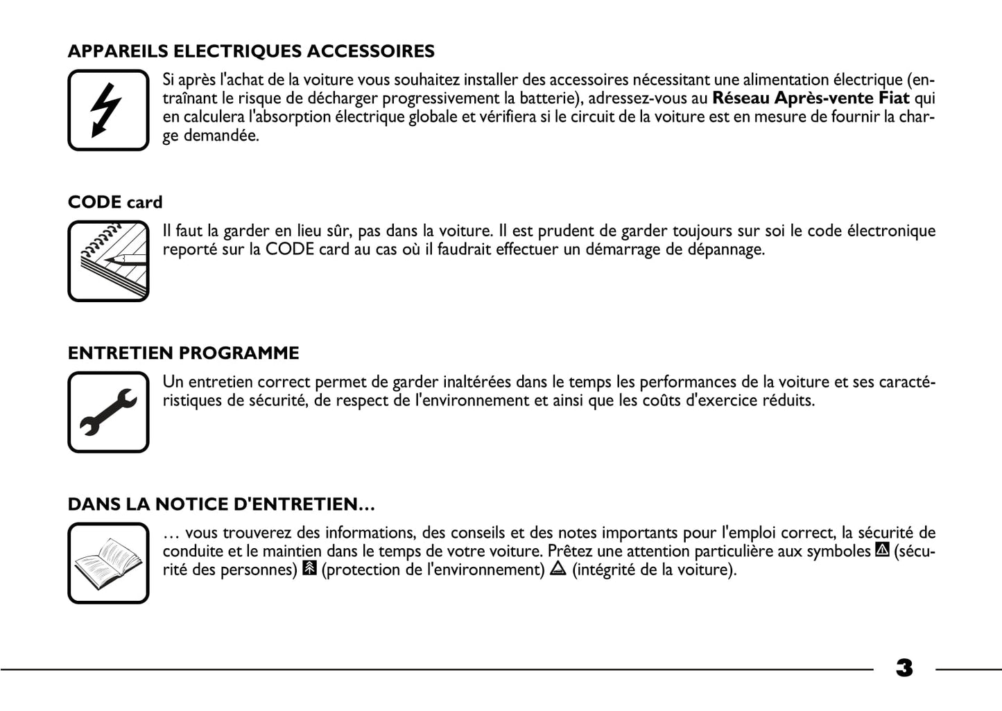 2003-2004 Fiat Barchetta Owner's Manual | French