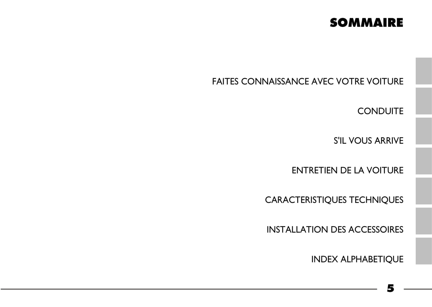 2003-2004 Fiat Barchetta Owner's Manual | French