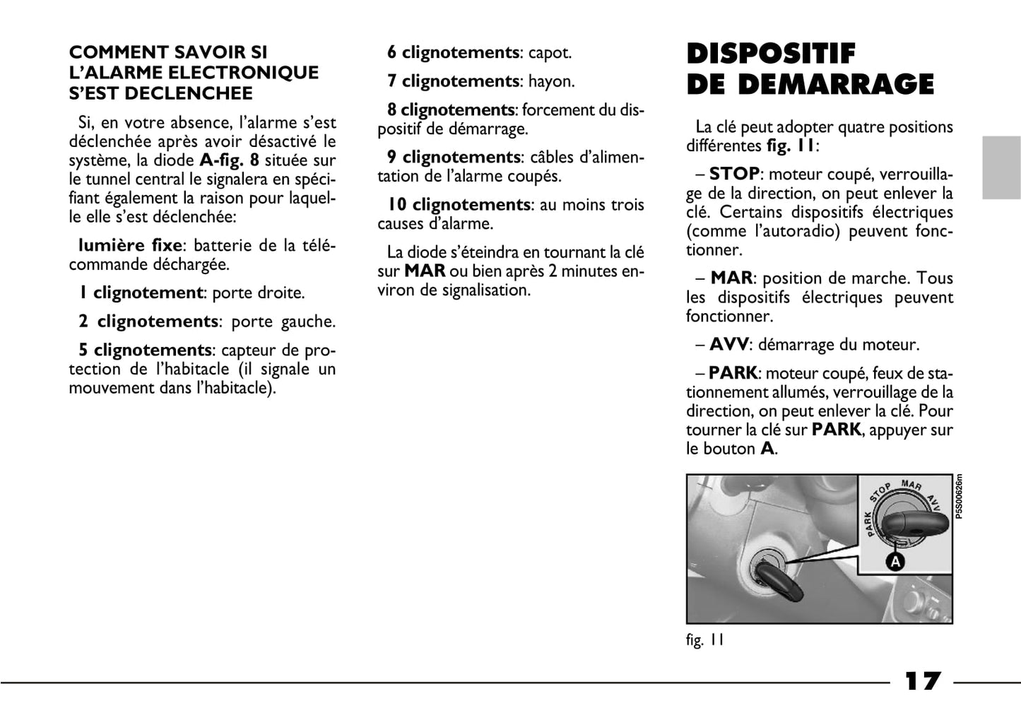 2003-2004 Fiat Barchetta Owner's Manual | French