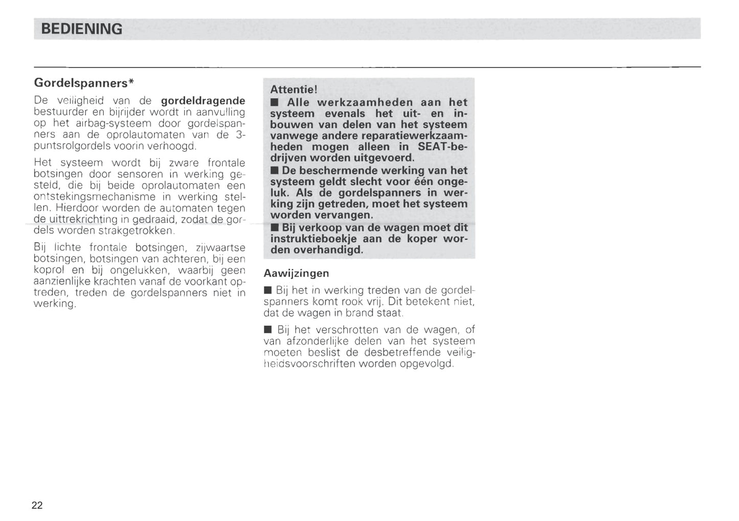 1996-1999 Seat Ibiza Gebruikershandleiding | Nederlands