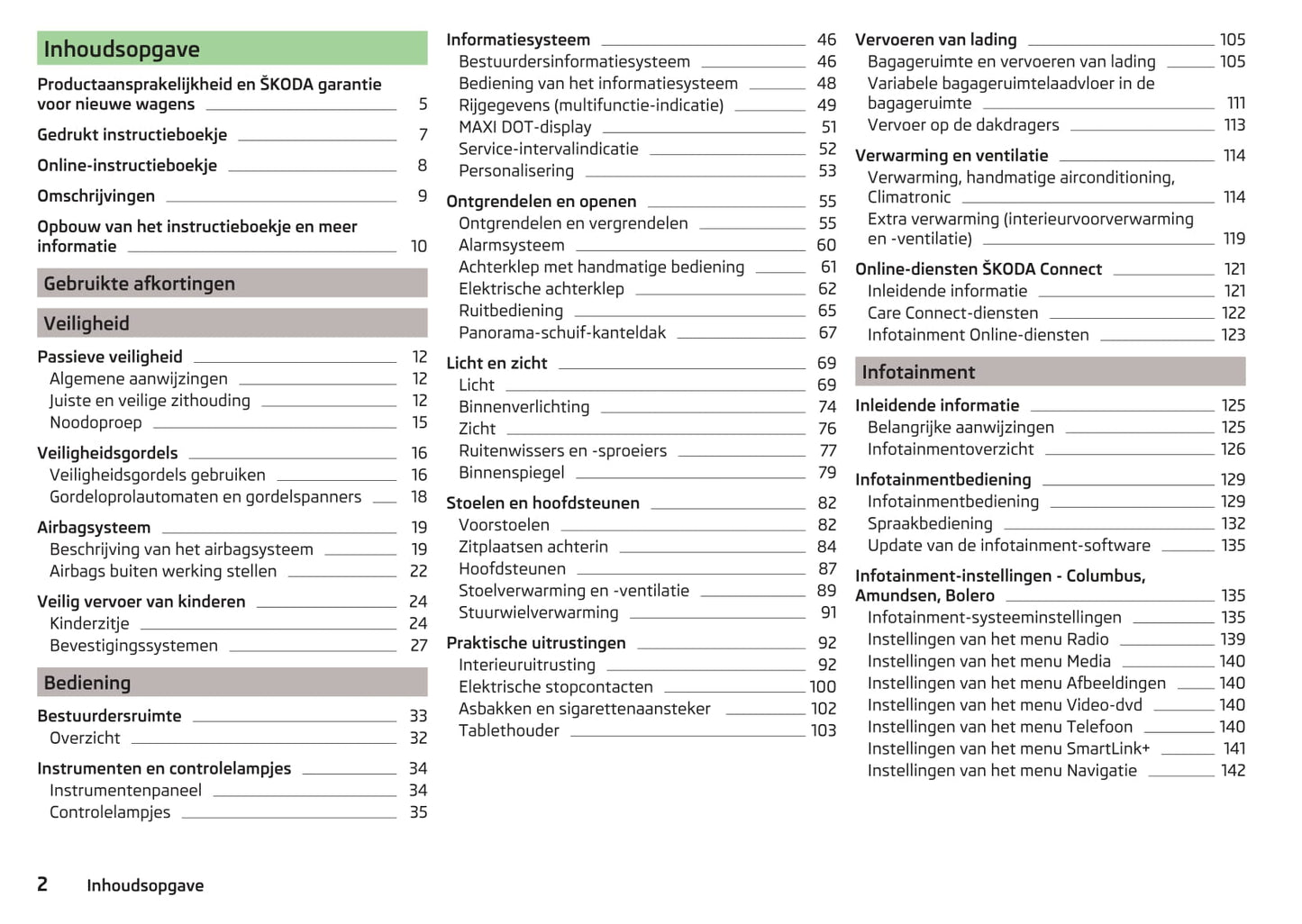 2016-2017 Skoda Kodiaq Gebruikershandleiding | Nederlands