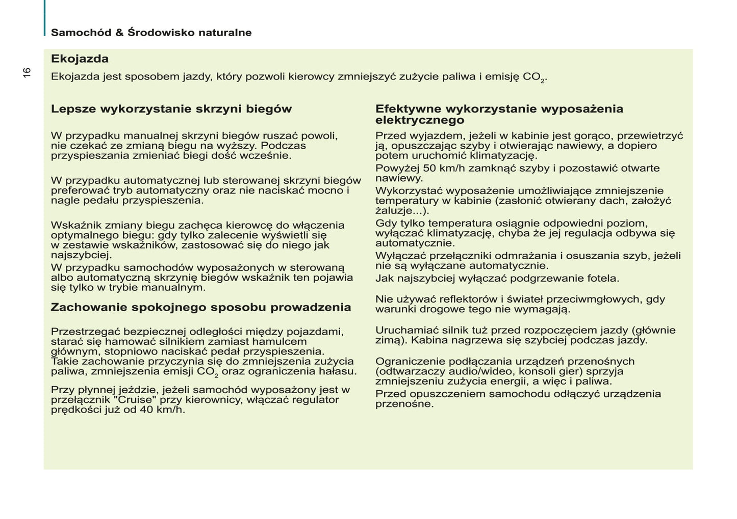 2014-2015 Peugeot Partner Tepee Owner's Manual | Polish