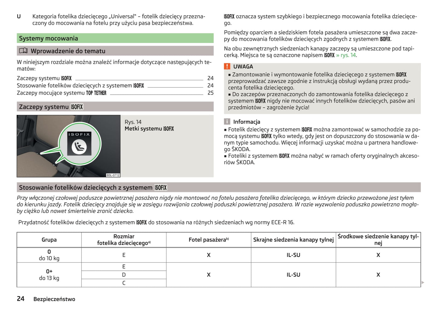2013-2018 Skoda Yeti Manuel du propriétaire | Polonais