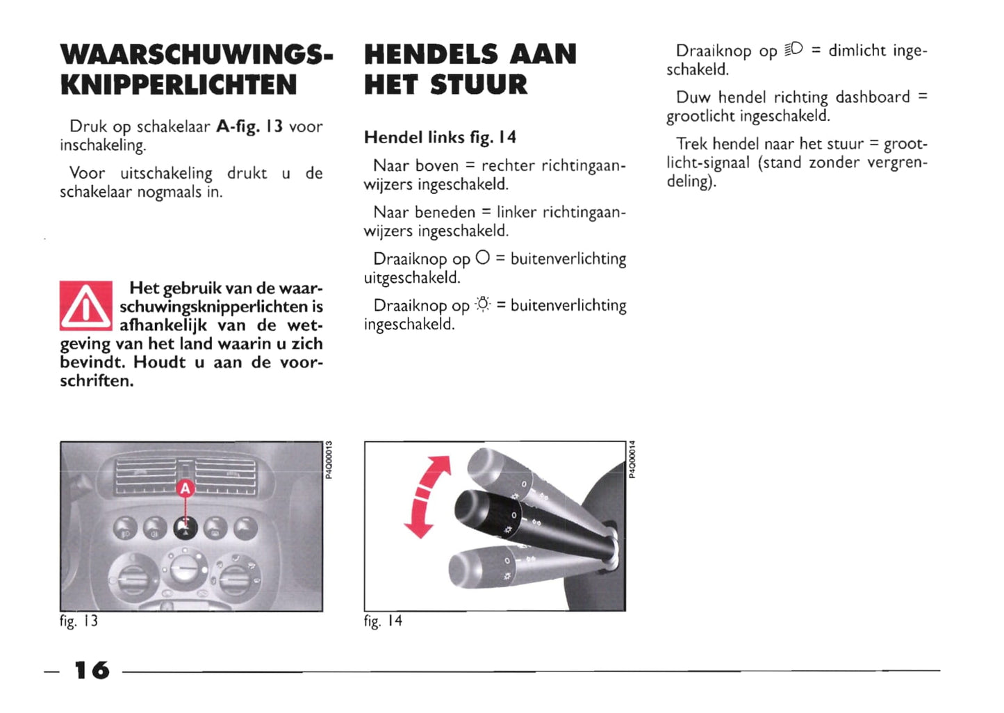 1999-2000 Fiat Seicento Bedienungsanleitung | Niederländisch