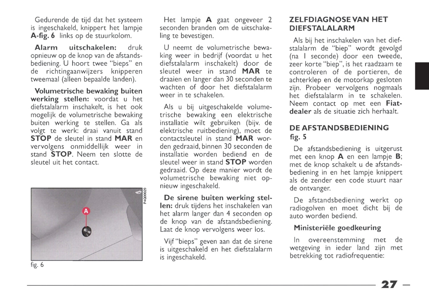 1999-2000 Fiat Seicento Bedienungsanleitung | Niederländisch