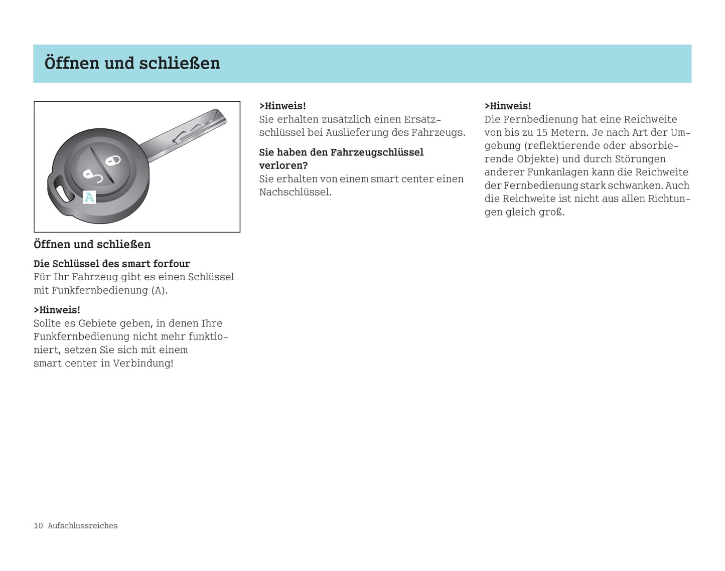 2003-2006 Smart Forfour Manuel du propriétaire | Allemand