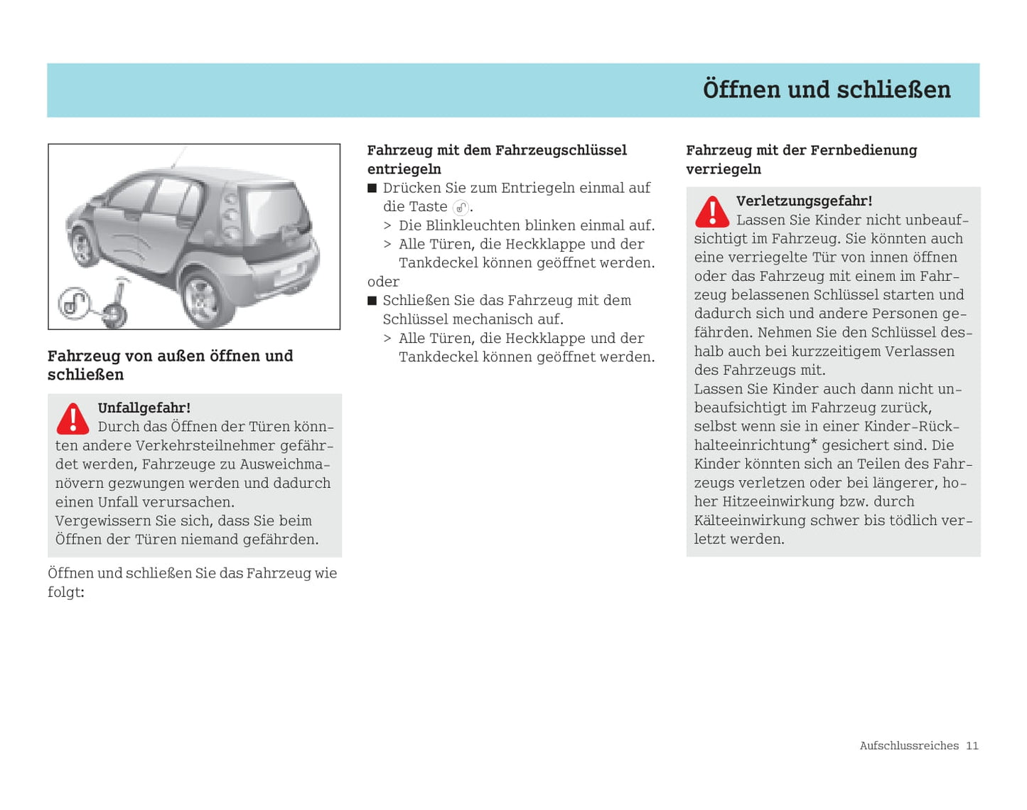 2003-2006 Smart Forfour Manuel du propriétaire | Allemand