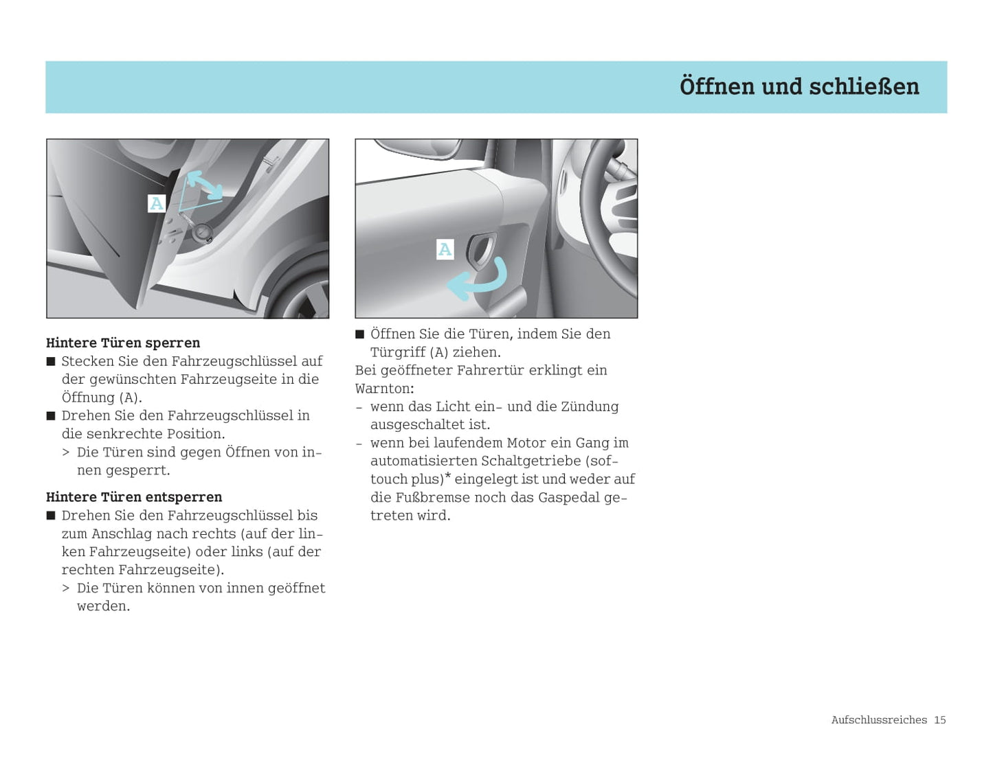 2003-2006 Smart Forfour Manuel du propriétaire | Allemand