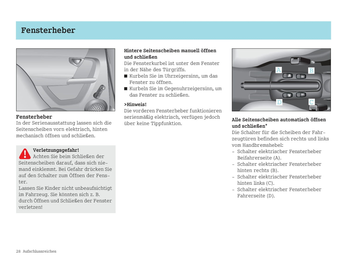 2003-2006 Smart Forfour Manuel du propriétaire | Allemand