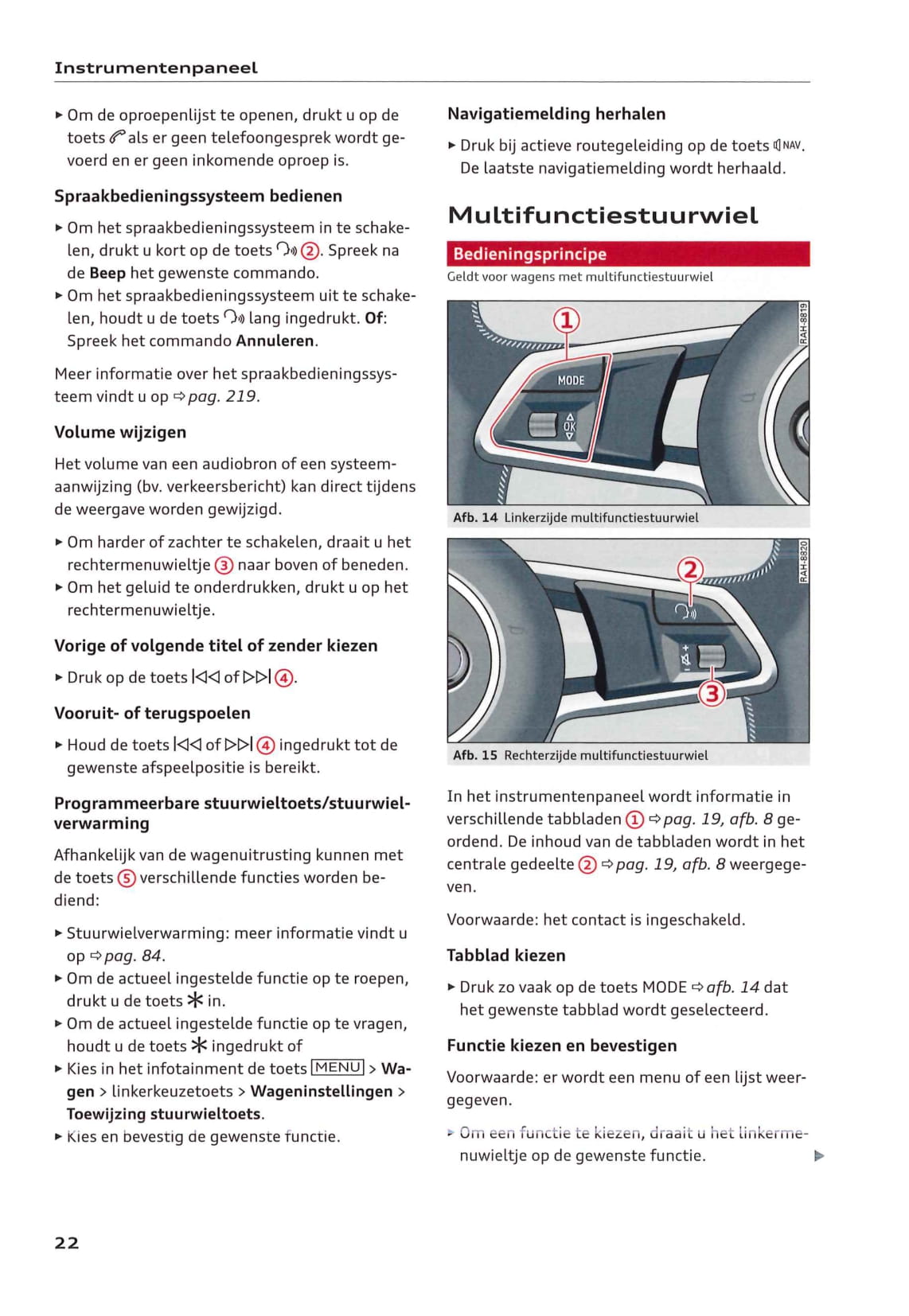 2018-2020 Audi Q5 Manuel du propriétaire | Néerlandais