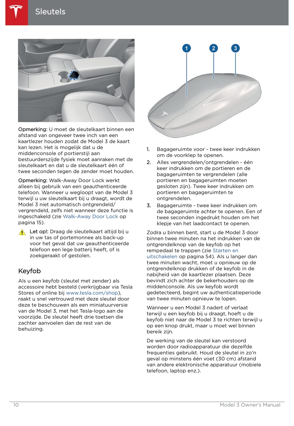 2019 Tesla Model 3 Owner's Manual | Dutch