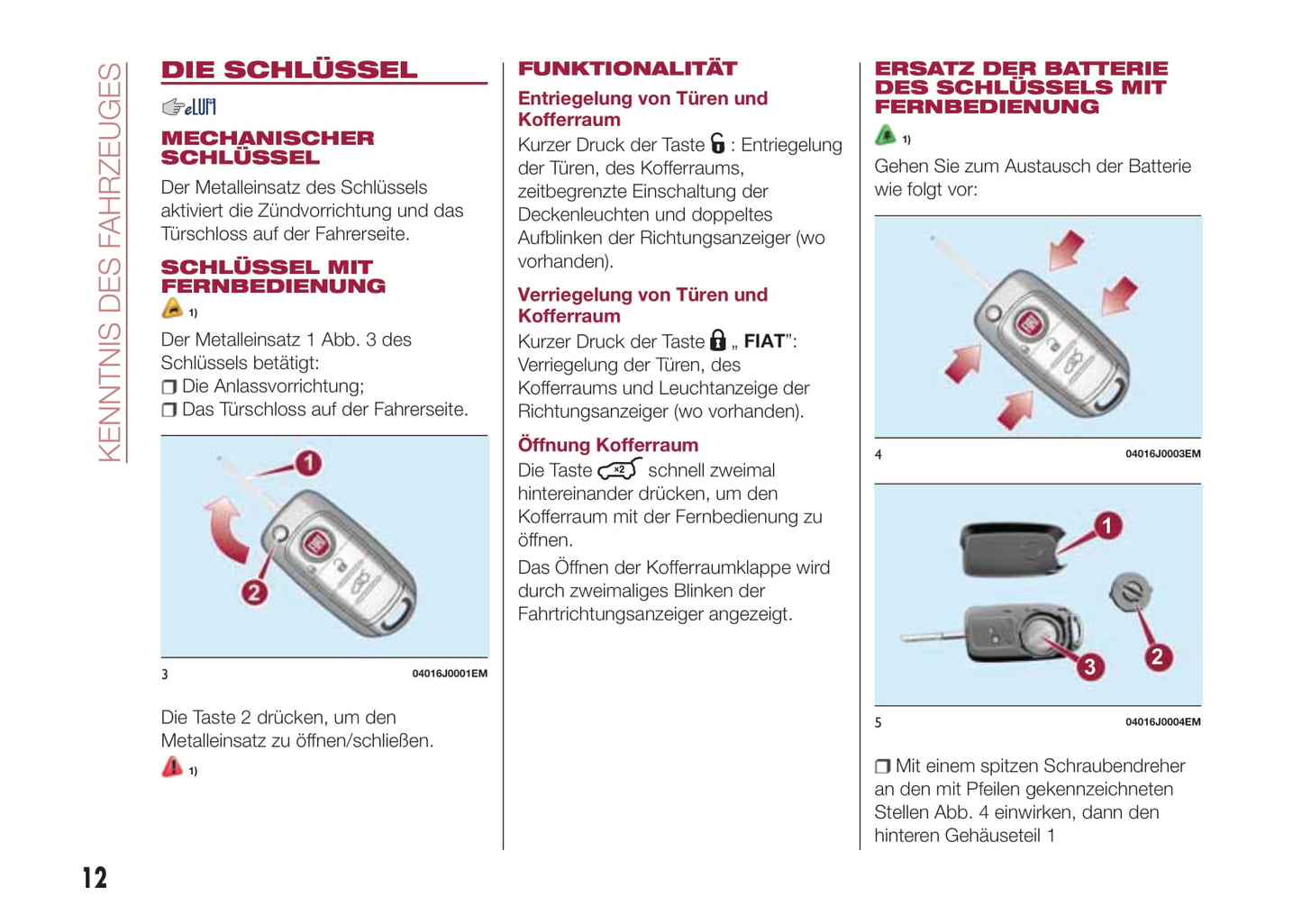 2017-2018 Fiat Tipo Bedienungsanleitung | Deutsch