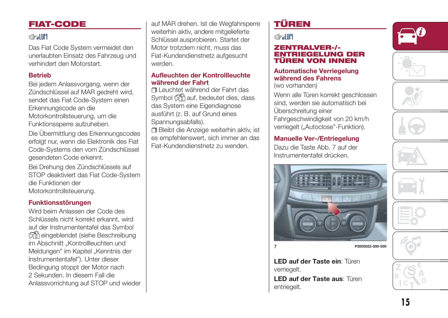 2017-2018 Fiat Tipo Bedienungsanleitung | Deutsch