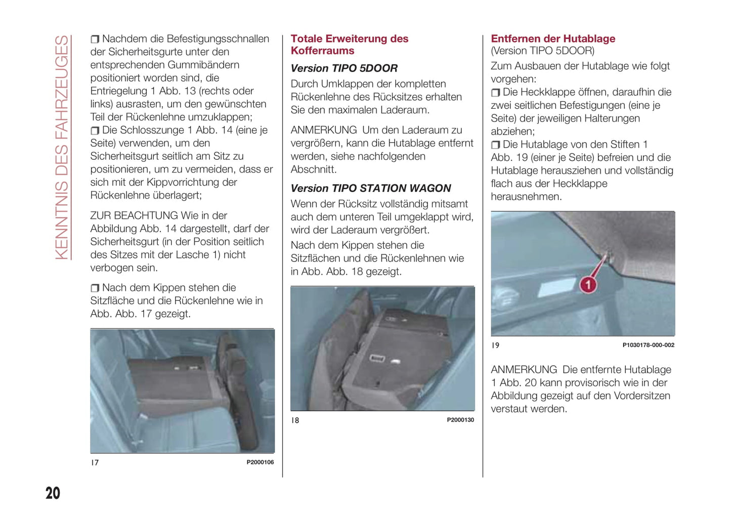 2017-2018 Fiat Tipo Bedienungsanleitung | Deutsch