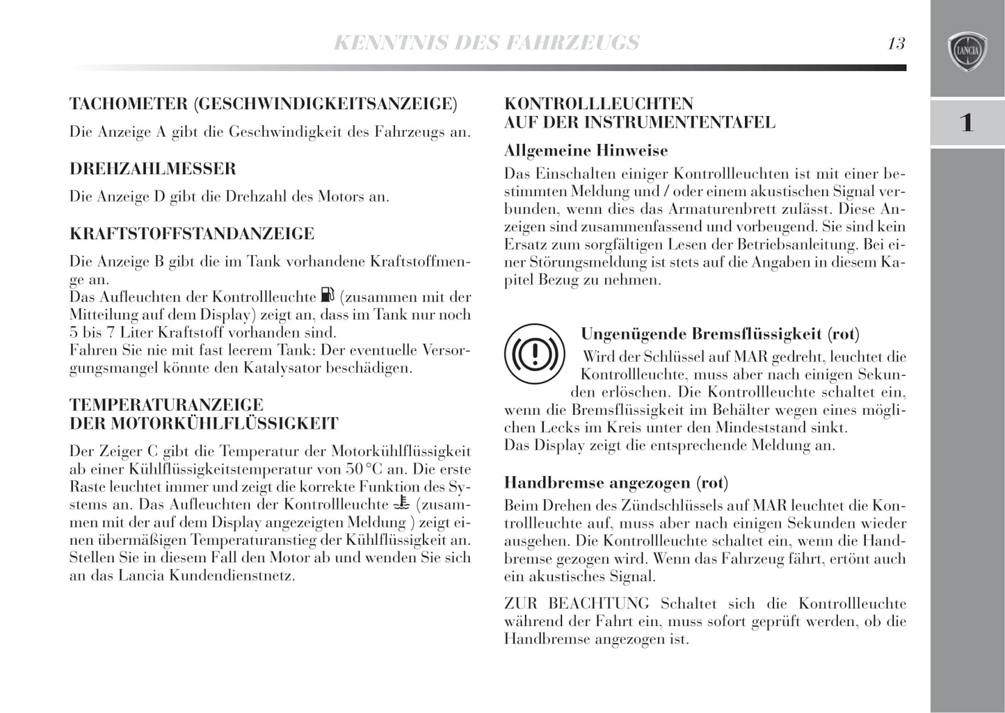 2011-2015 Lancia Delta Owner's Manual | German