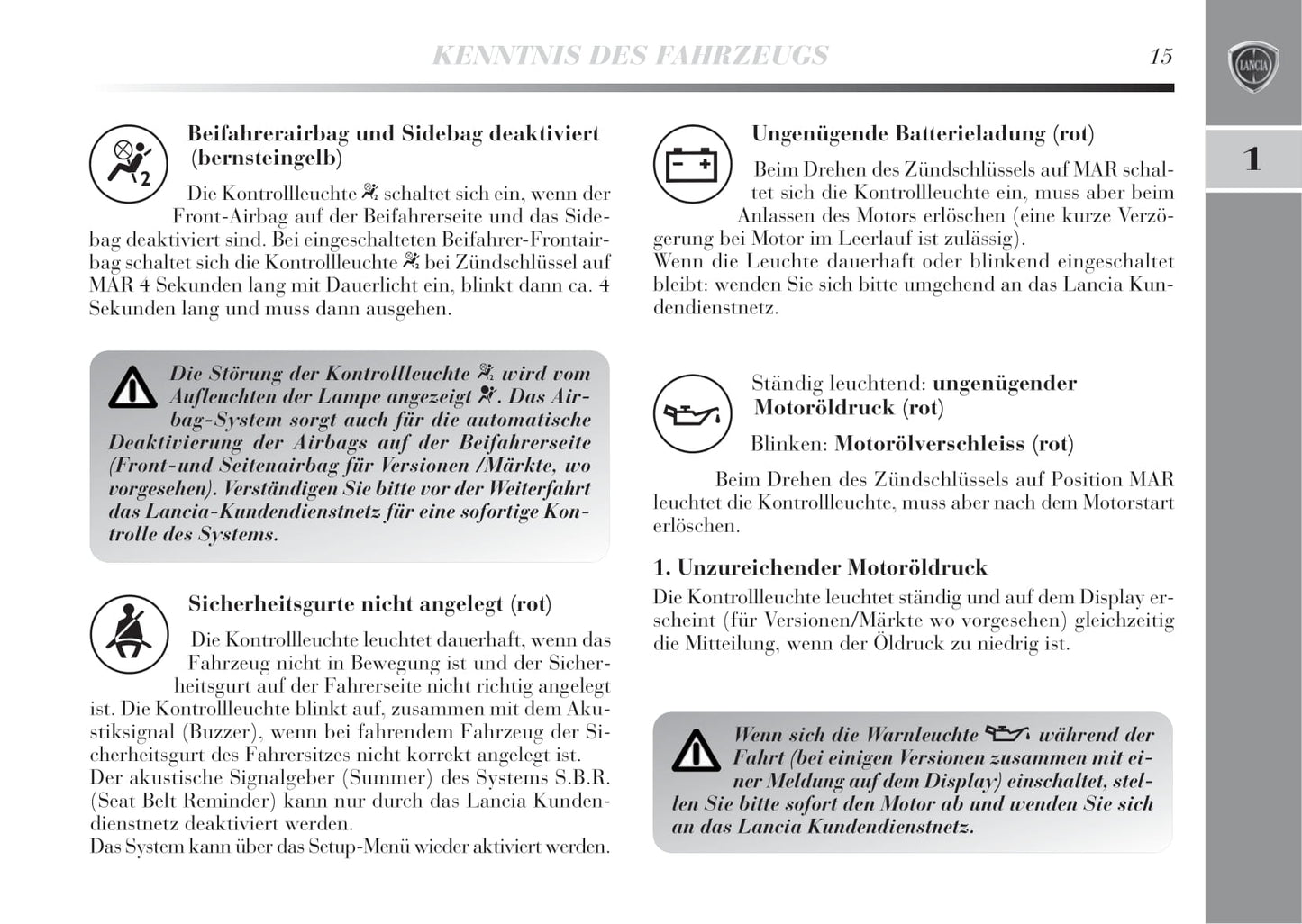 2011-2015 Lancia Delta Owner's Manual | German