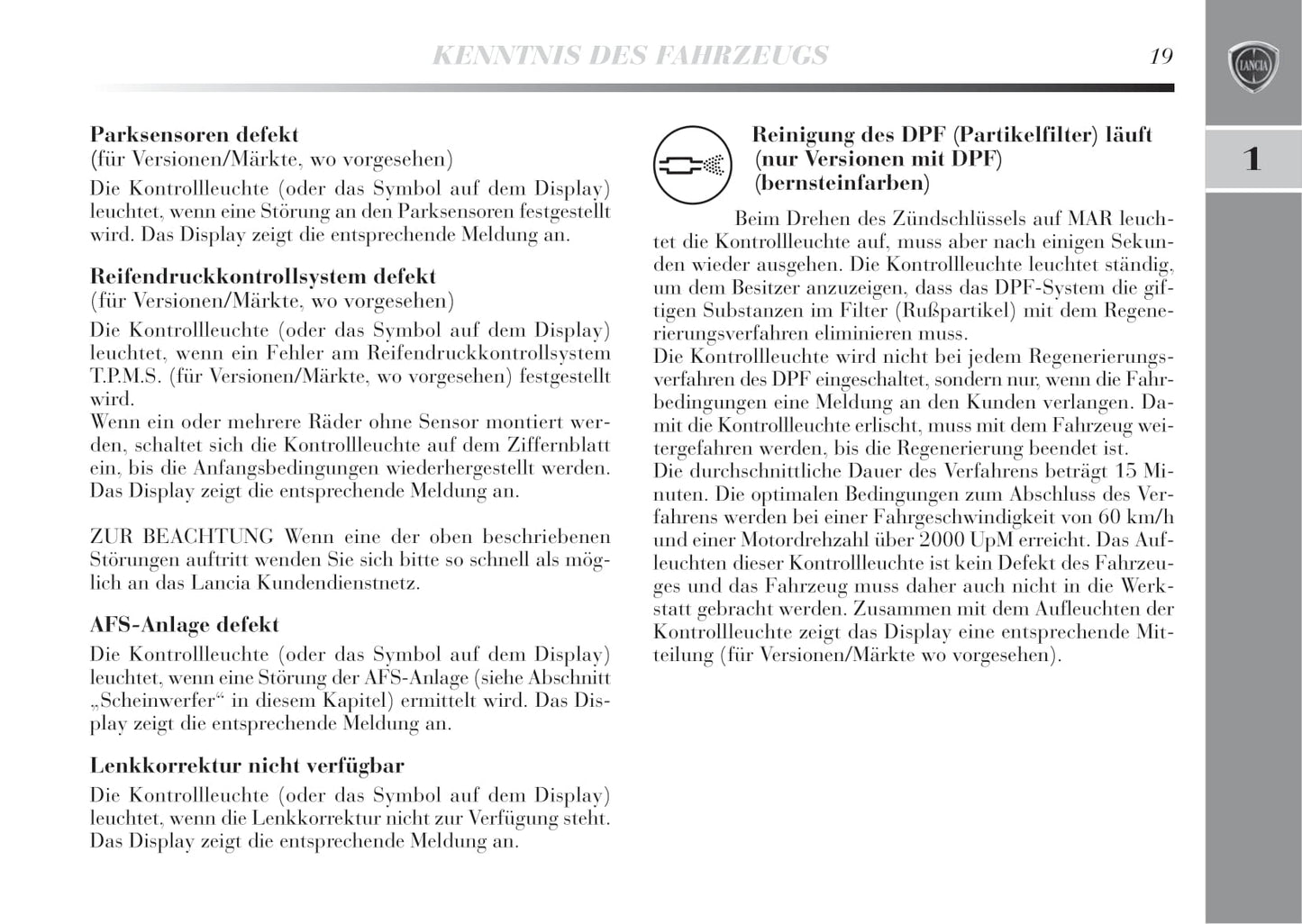 2011-2015 Lancia Delta Owner's Manual | German
