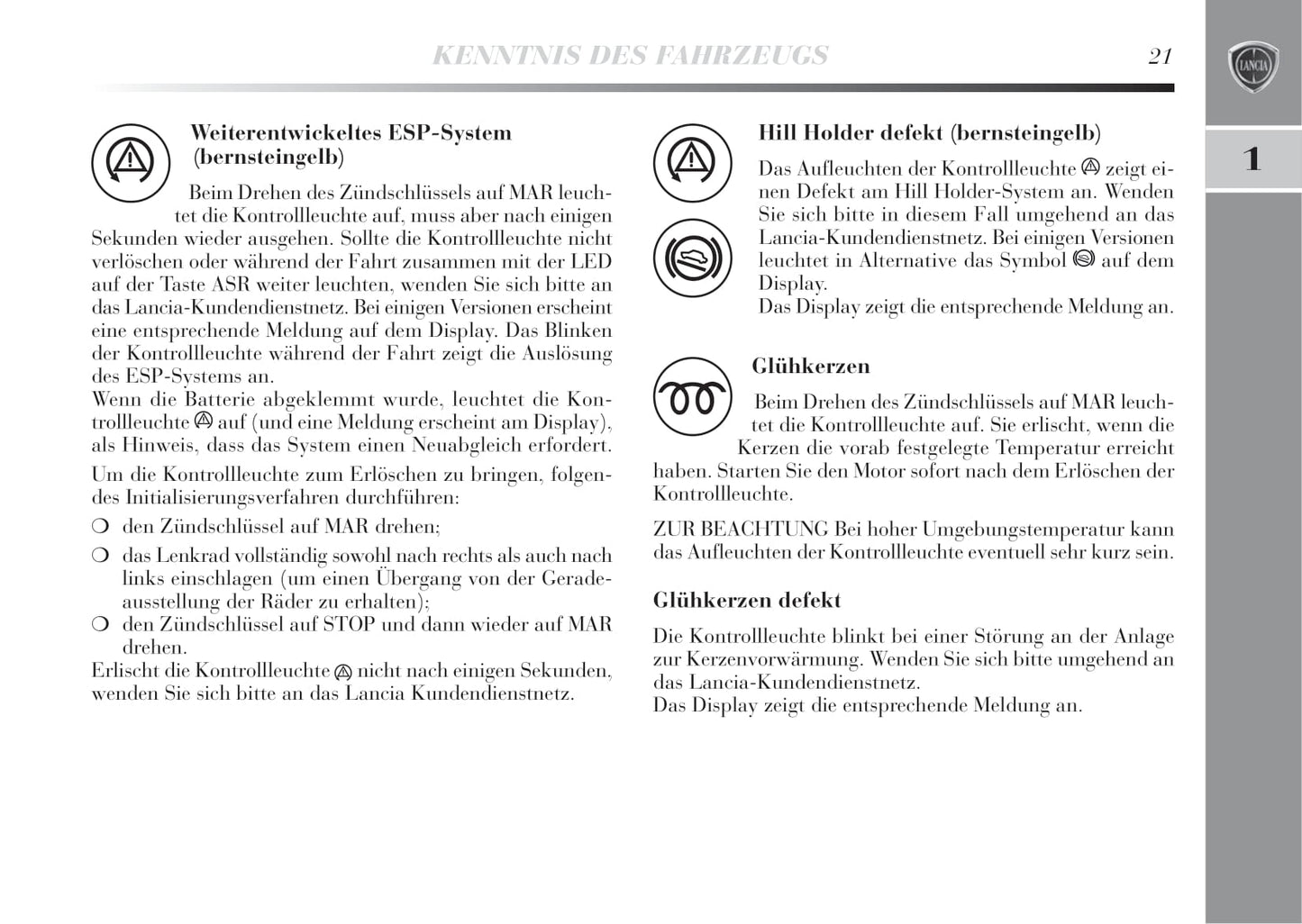 2011-2015 Lancia Delta Owner's Manual | German