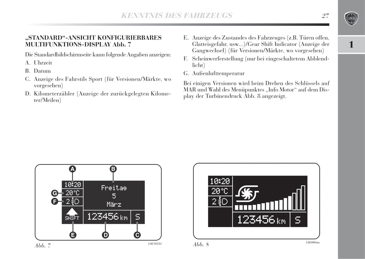 2011-2015 Lancia Delta Owner's Manual | German