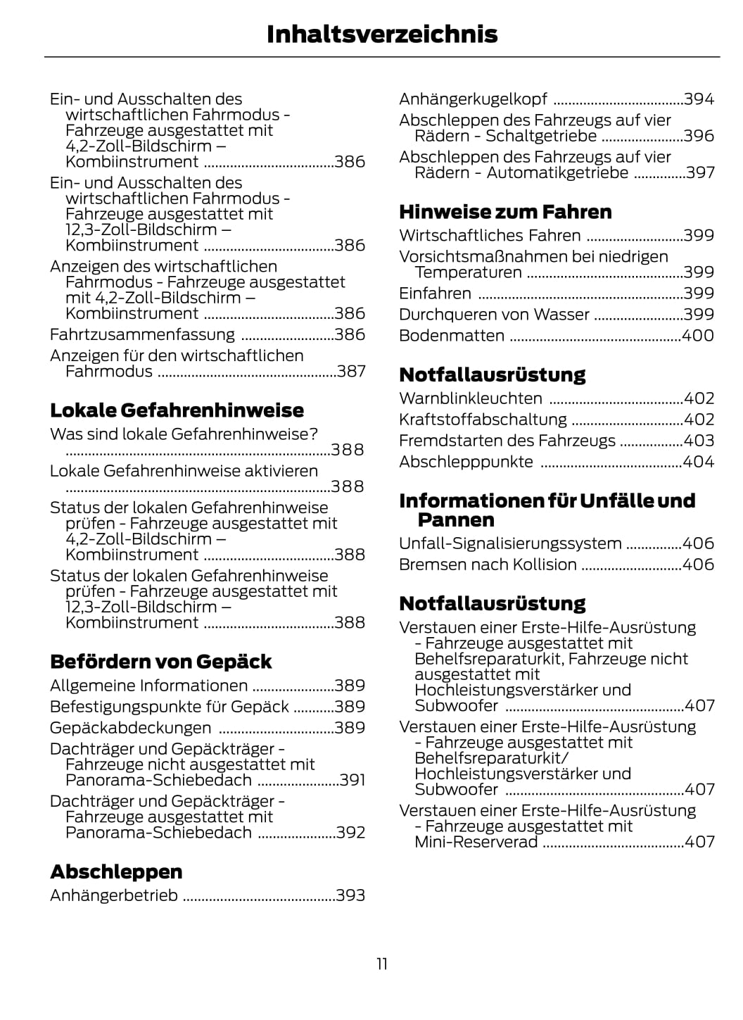 2020-2021 Ford Puma Bedienungsanleitung | Deutsch