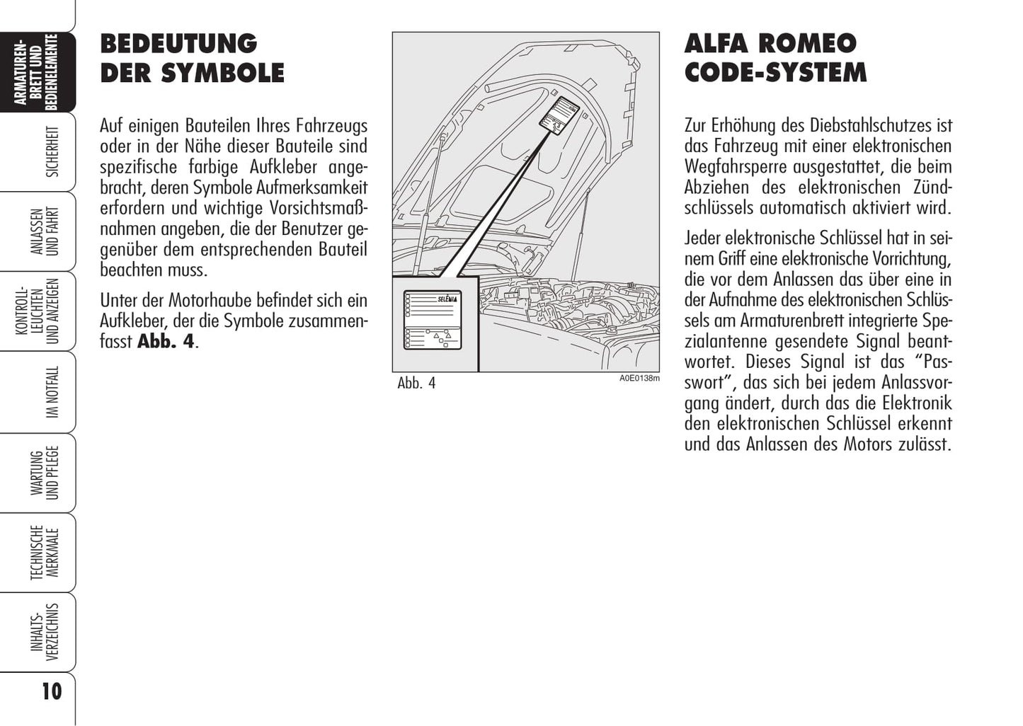 2008-2013 Alfa Romeo 159 Owner's Manual | German
