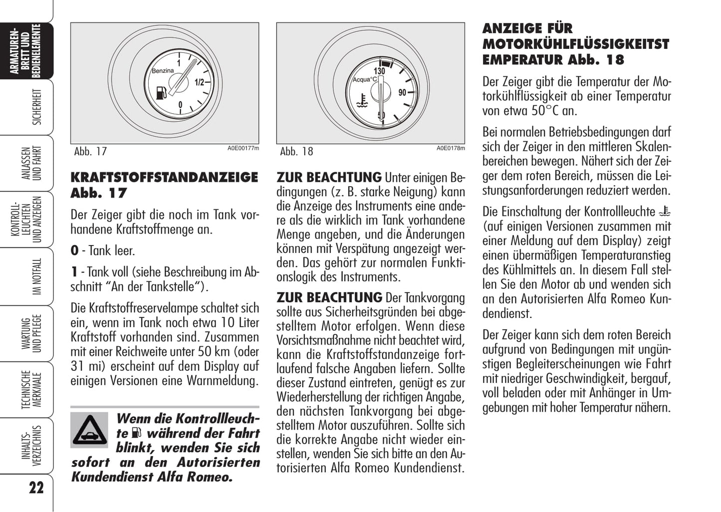 2008-2013 Alfa Romeo 159 Owner's Manual | German