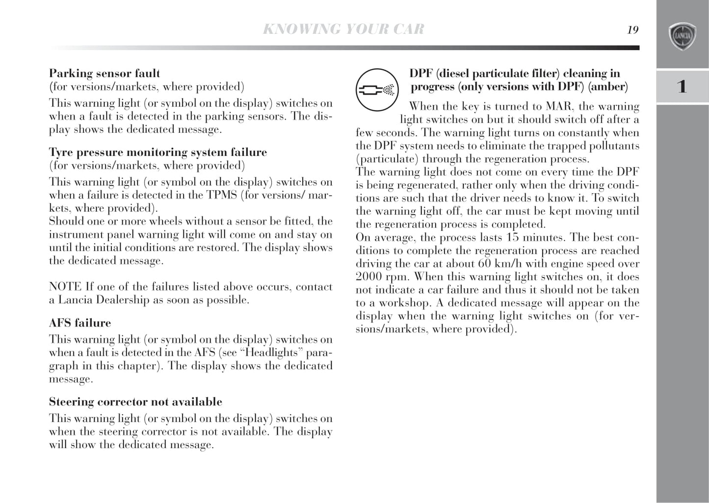 2008-2012 Lancia Musa Owner's Manual | English