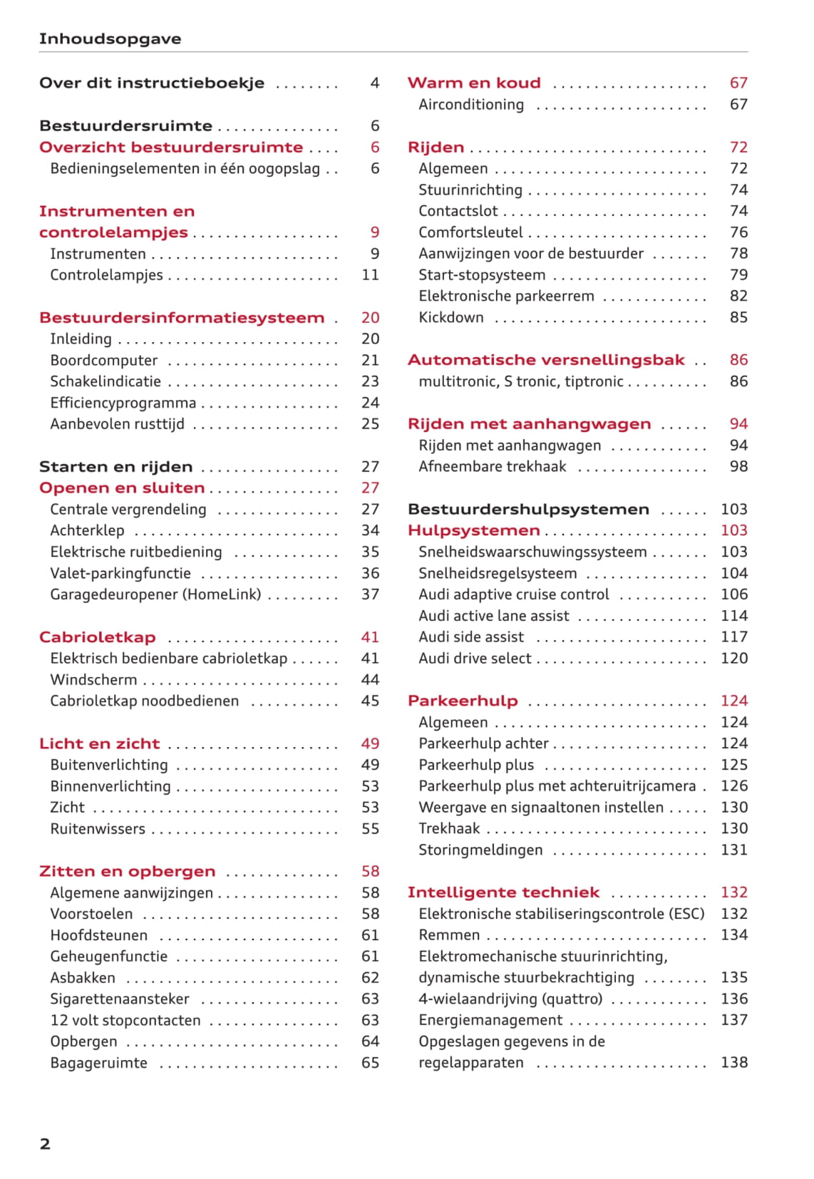 2011-2017 Audi A5/S5 Gebruikershandleiding | Nederlands