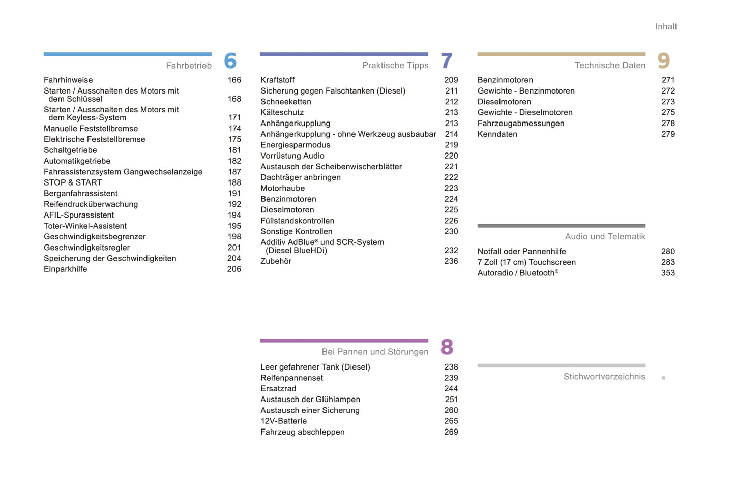 2015-2017 Citroën C4 Owner's Manual | German