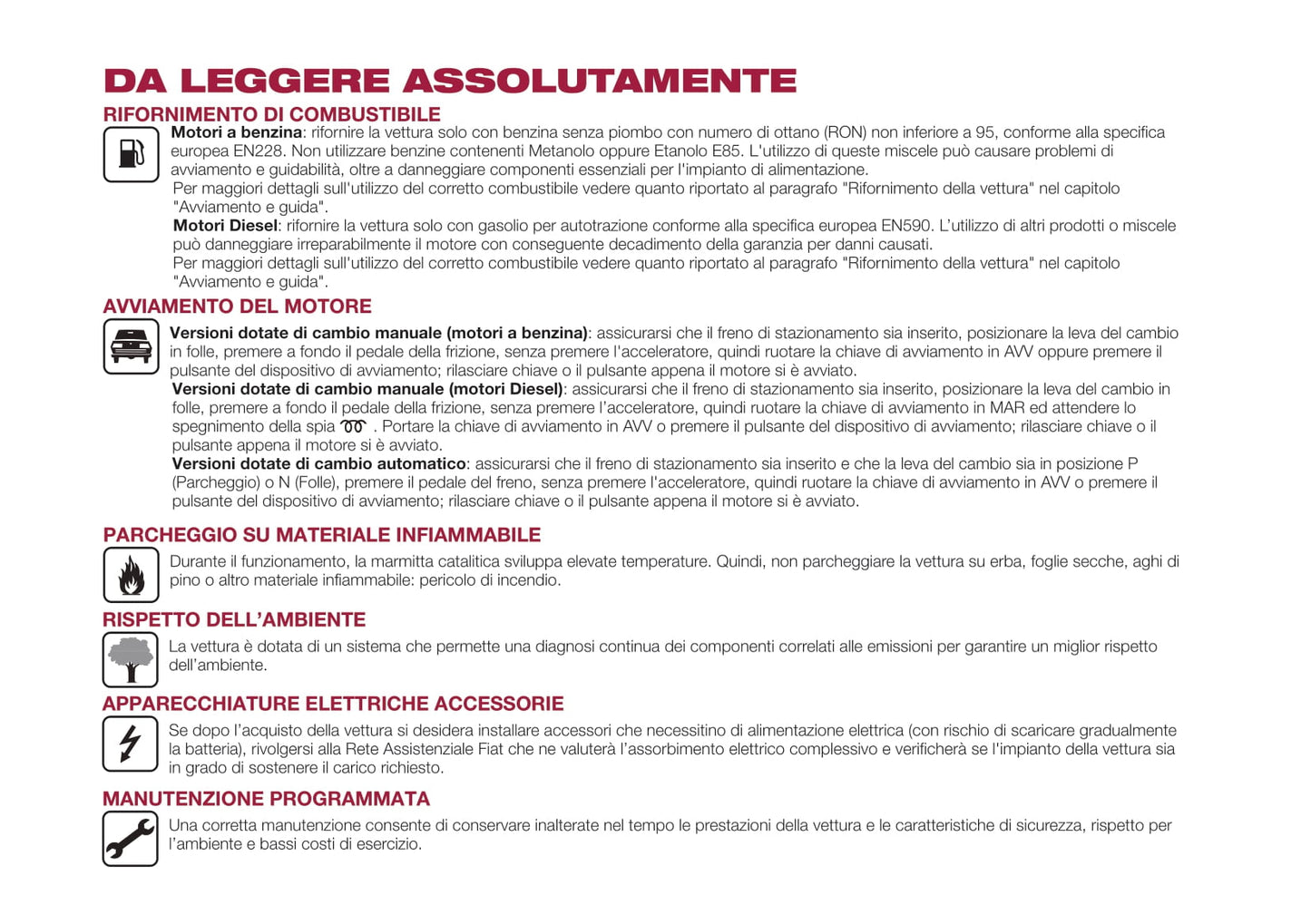 2015-2018 Fiat 500X Libertto Manuel du propriétaire | Italien