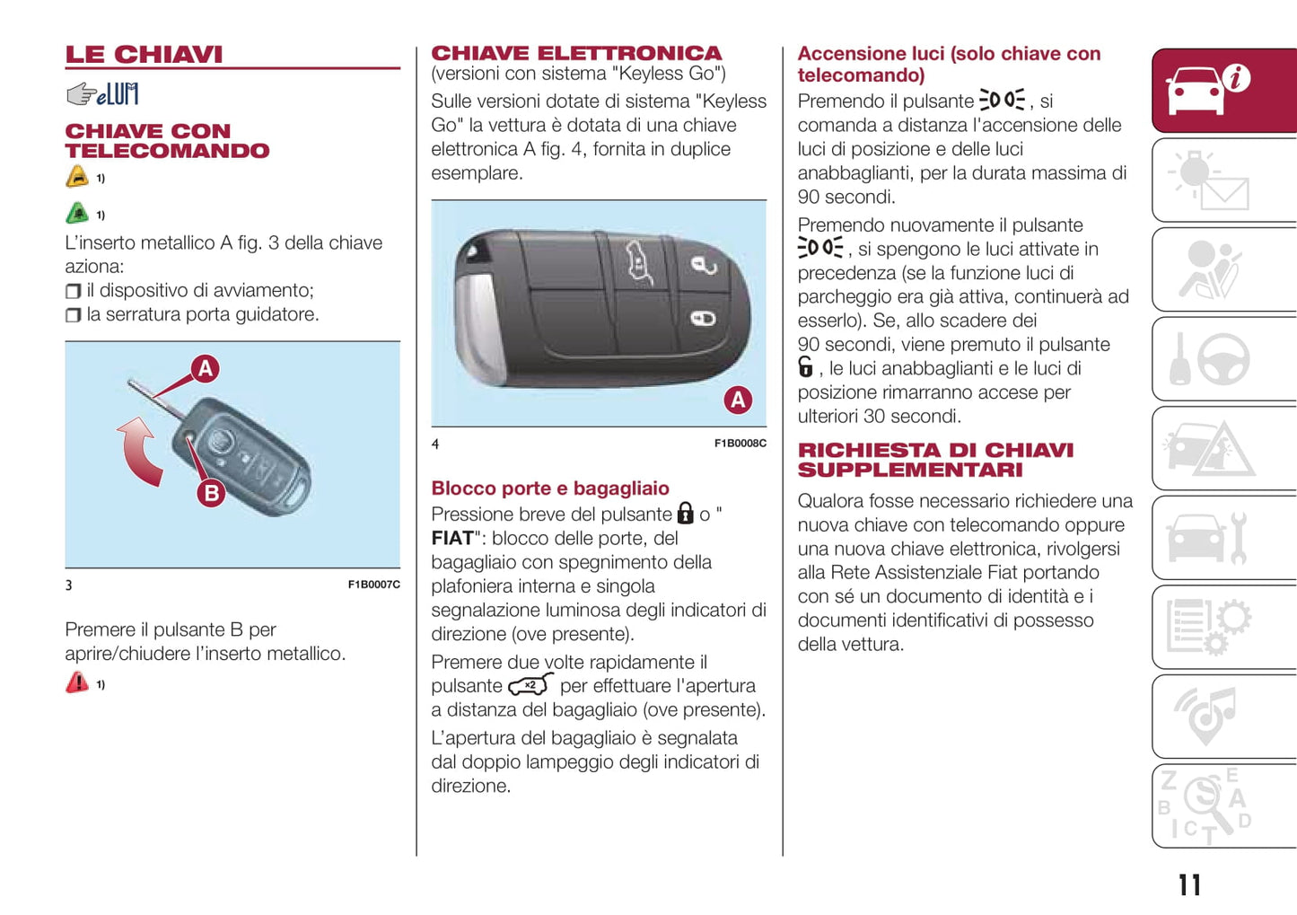 2015-2018 Fiat 500X Libertto Manuel du propriétaire | Italien