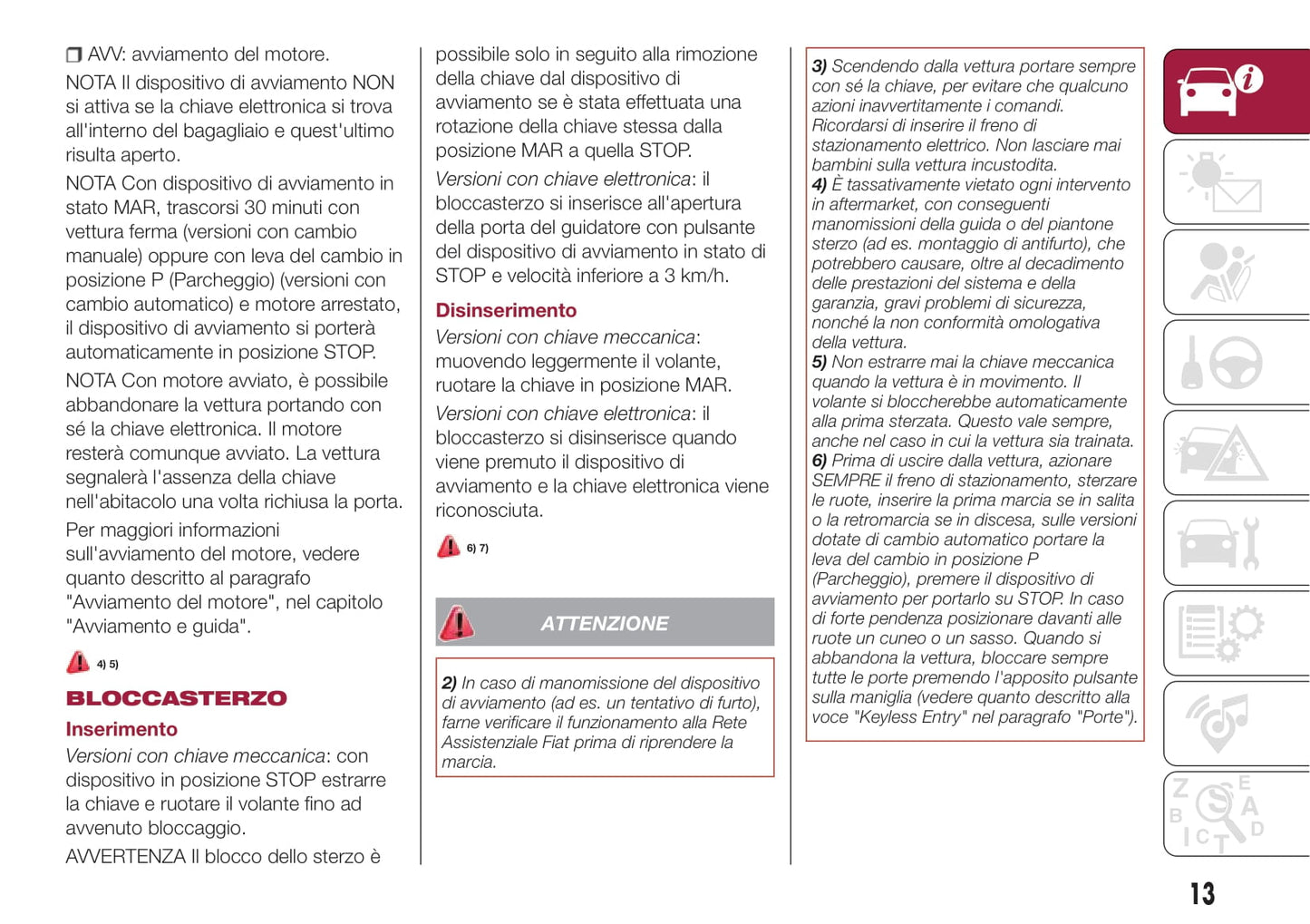 2015-2018 Fiat 500X Libertto Manuel du propriétaire | Italien