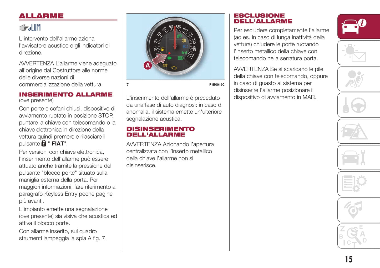 2015-2018 Fiat 500X Libertto Manuel du propriétaire | Italien