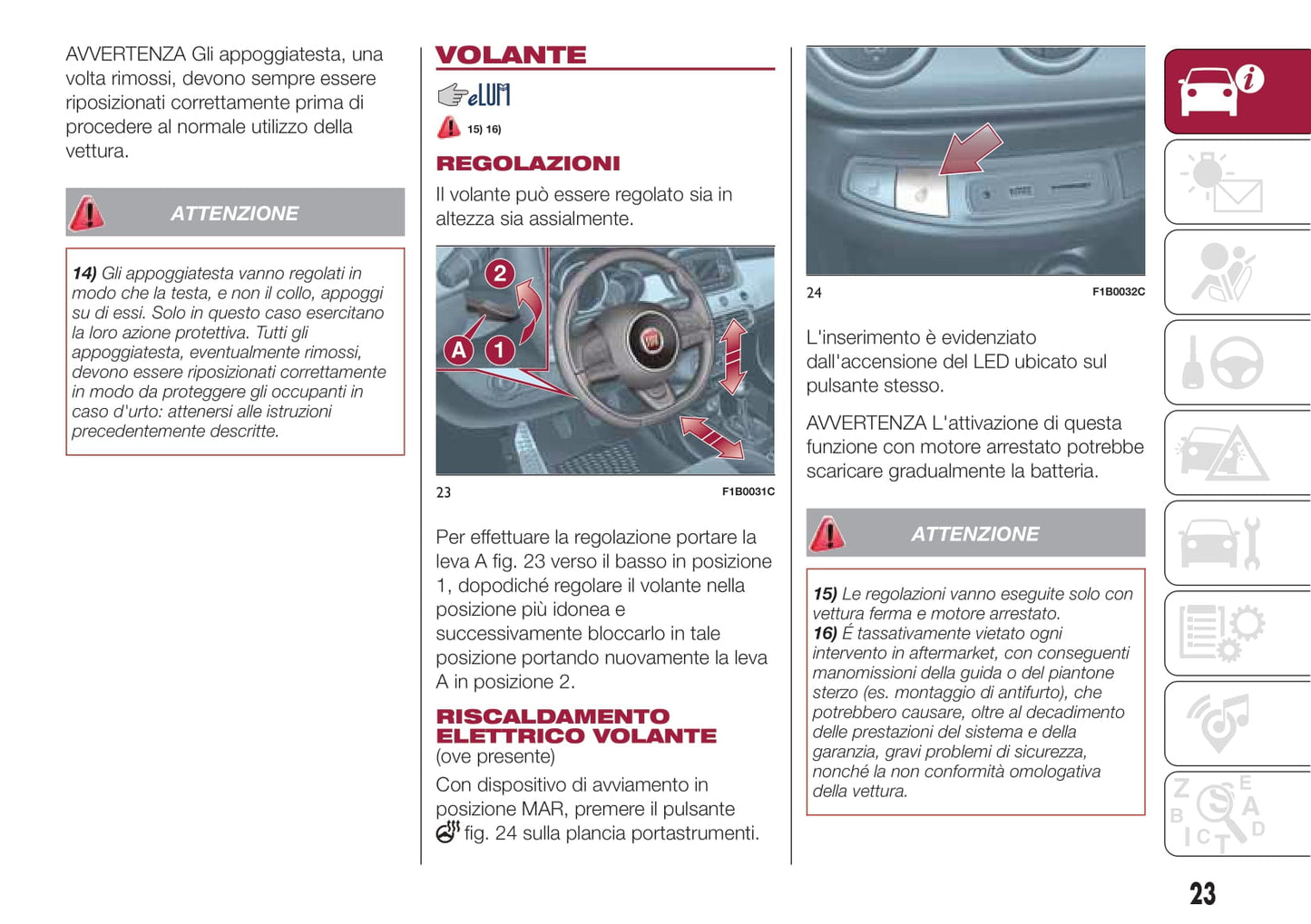 2015-2018 Fiat 500X Libertto Manuel du propriétaire | Italien