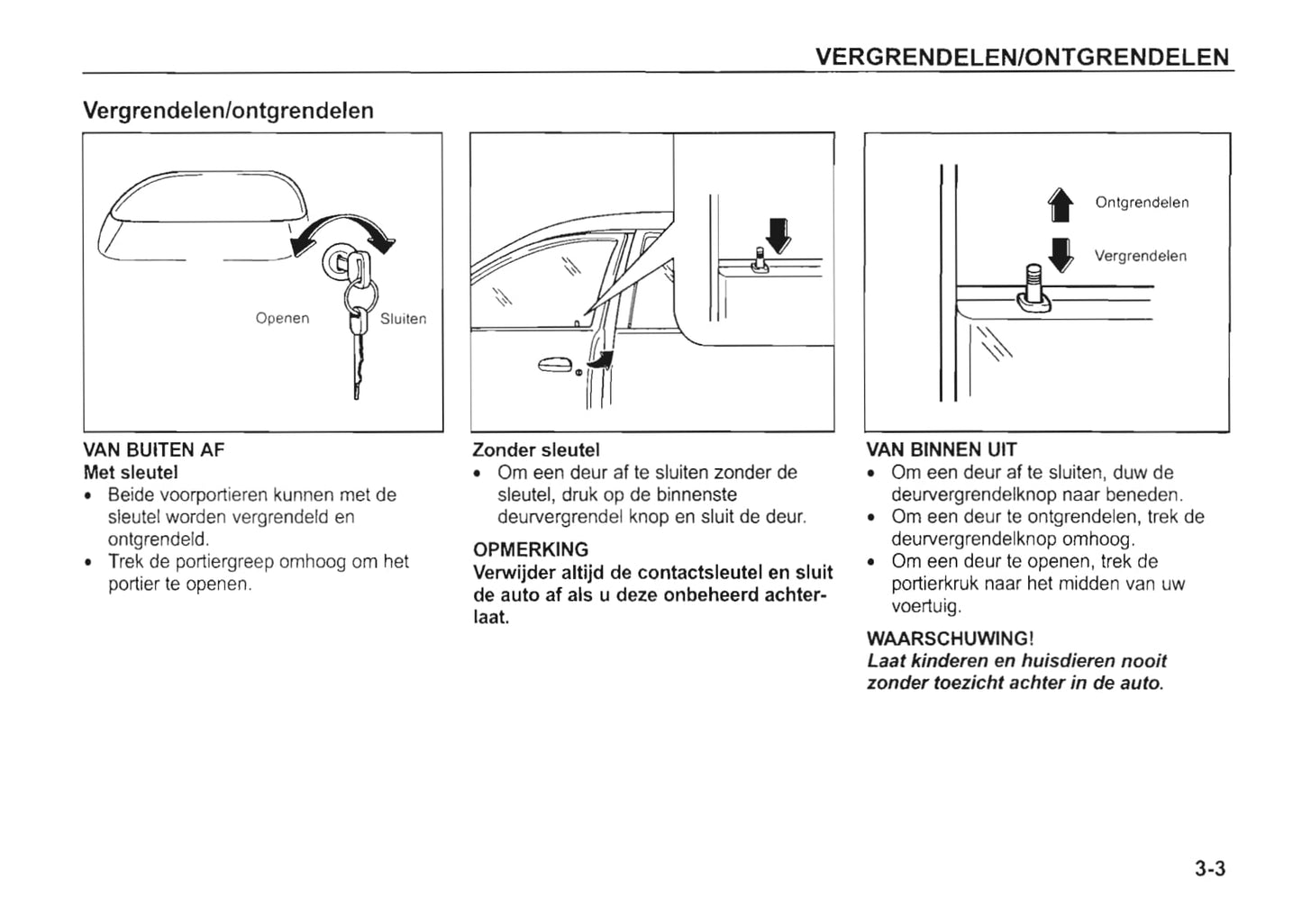 2002-2003 Kia Rio Owner's Manual | Dutch