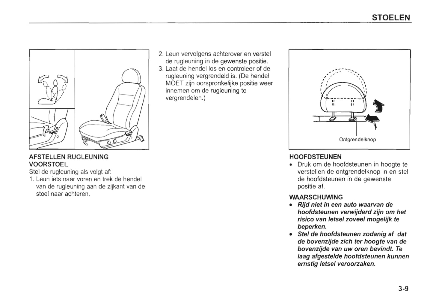 2002-2003 Kia Rio Owner's Manual | Dutch