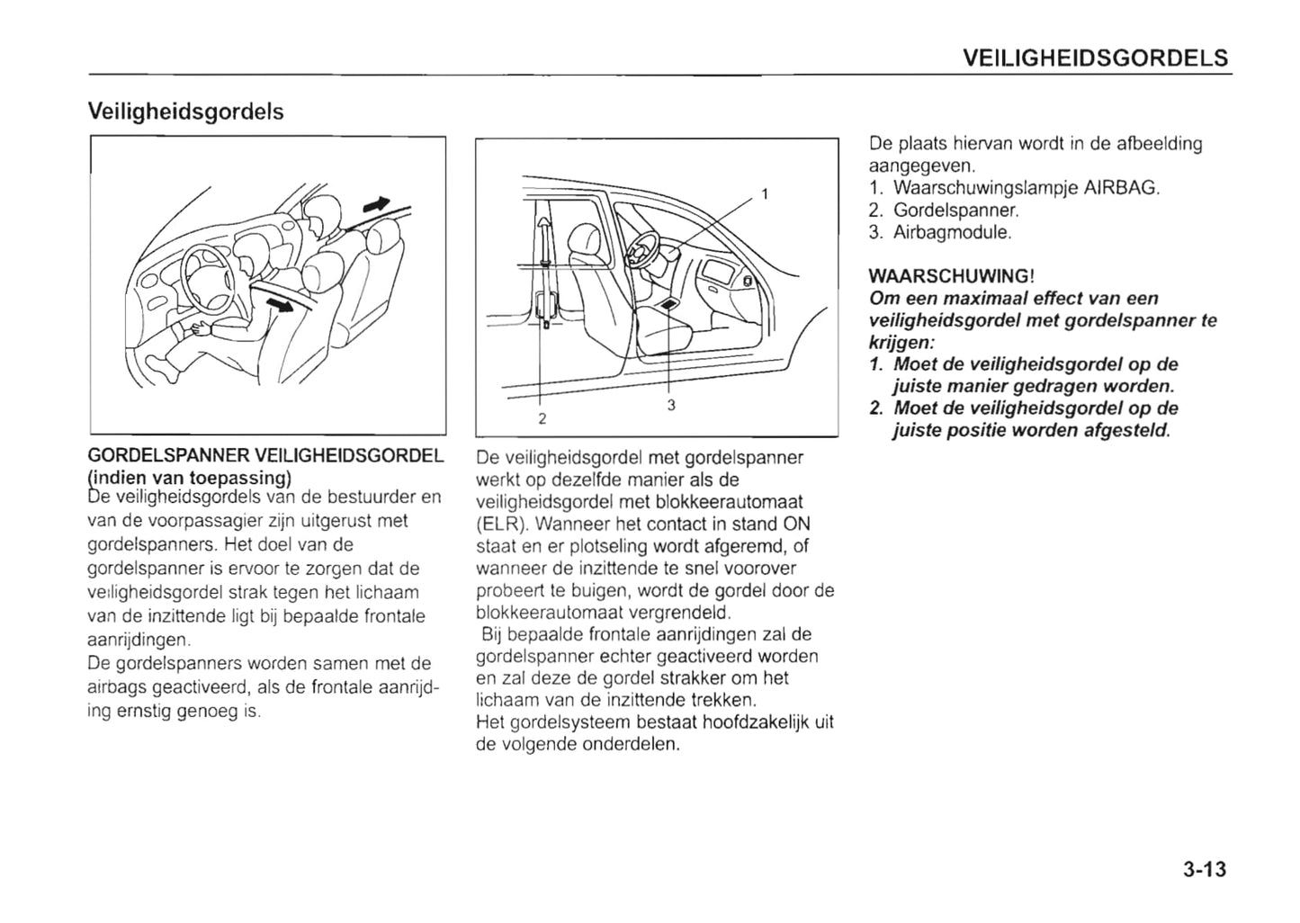 2002-2003 Kia Rio Owner's Manual | Dutch