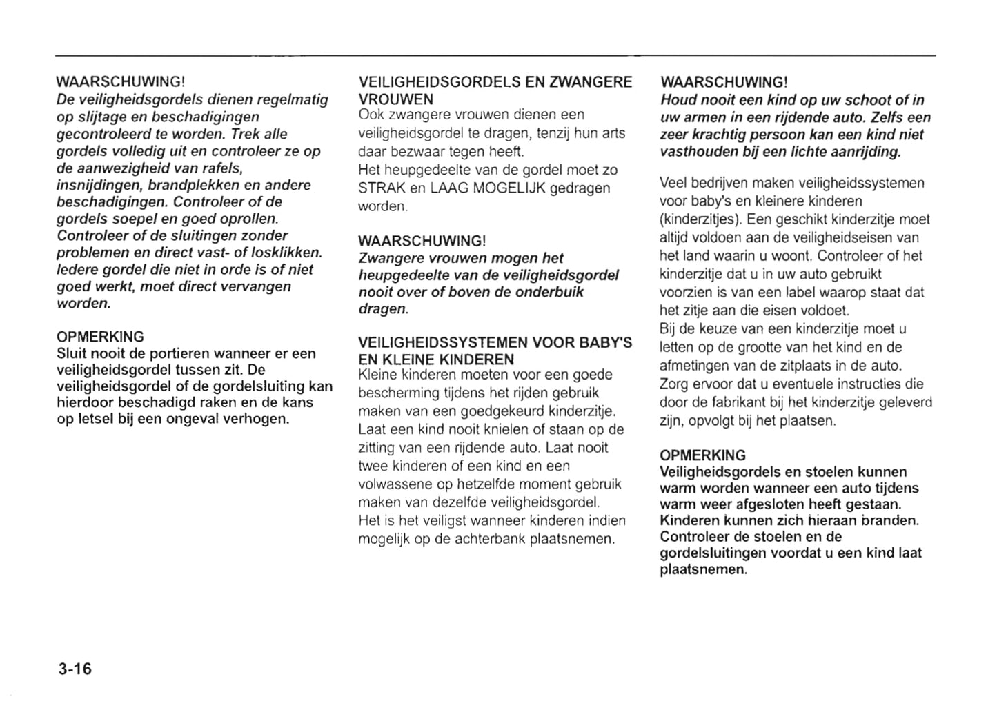 2002-2003 Kia Rio Owner's Manual | Dutch
