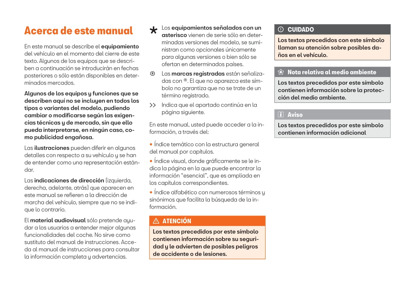 2016-2020 Seat Ateca Manuel du propriétaire | Espagnol