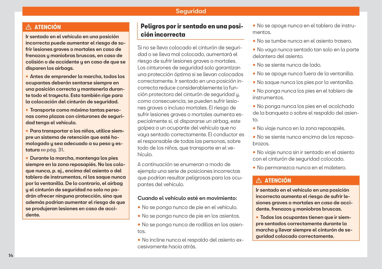 2016-2020 Seat Ateca Manuel du propriétaire | Espagnol