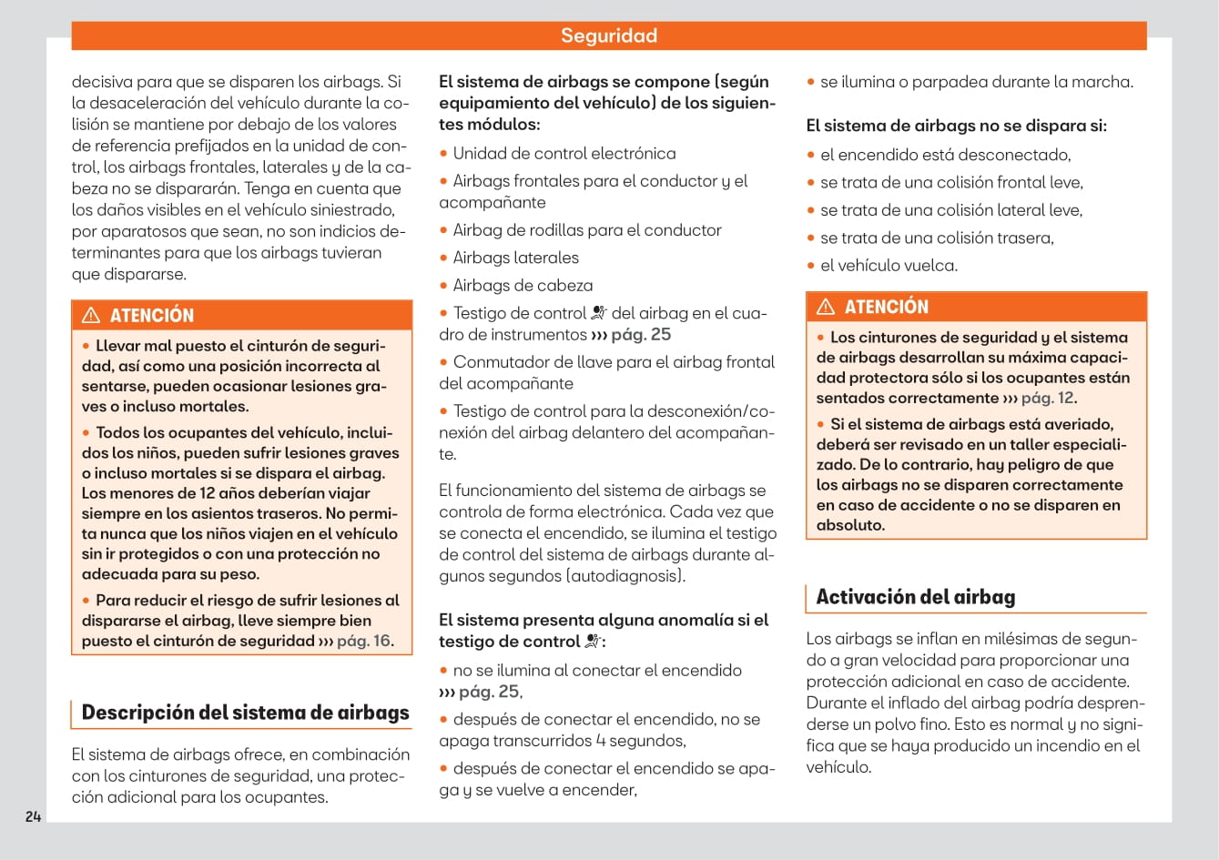 2016-2020 Seat Ateca Manuel du propriétaire | Espagnol