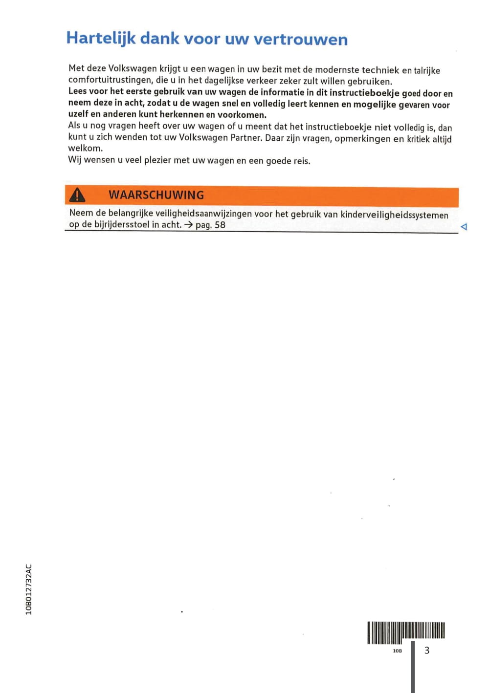 2020-2023 Volkswagen ID.3 Manuel du propriétaire | Néerlandais