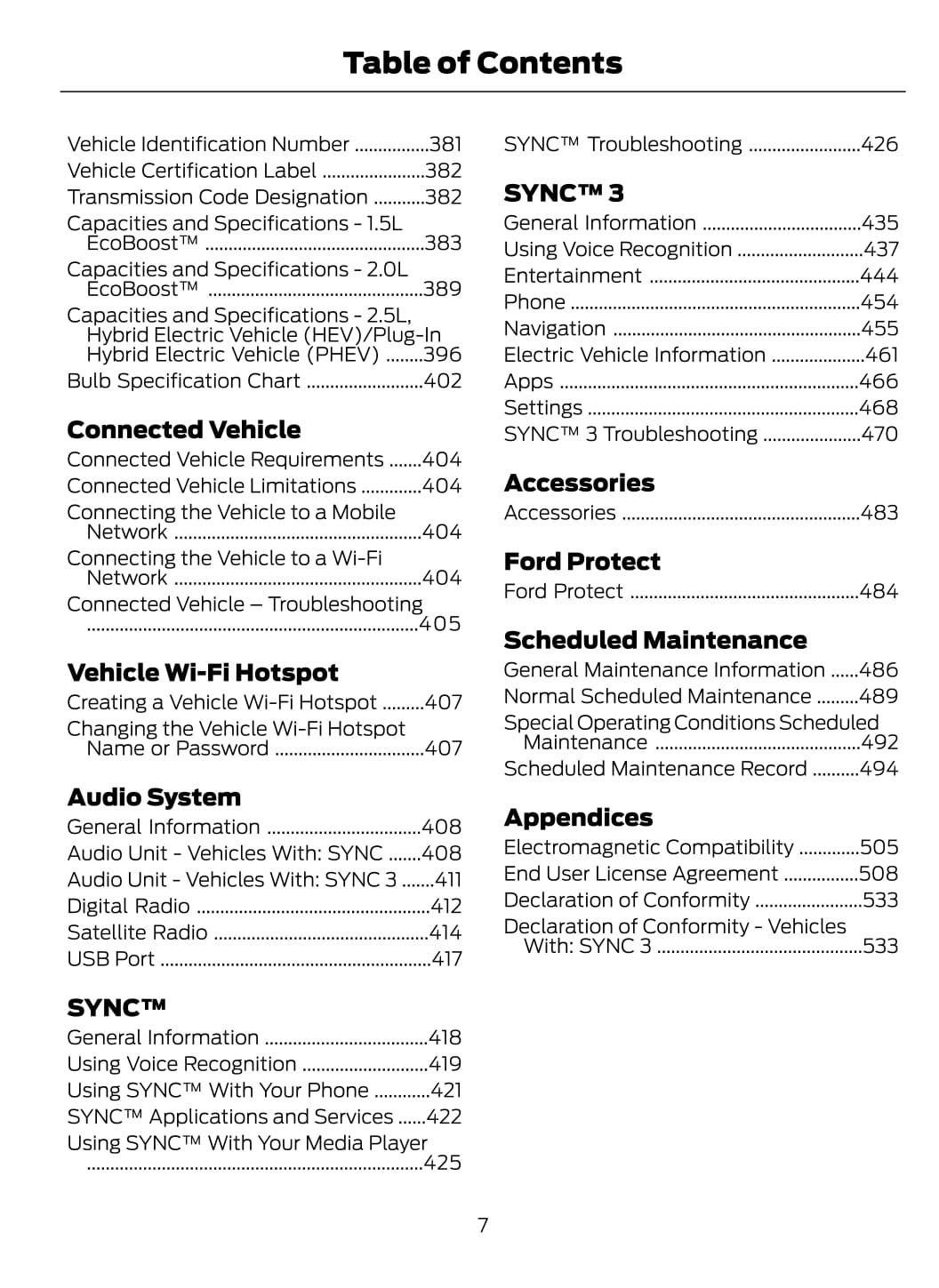 2020 Ford Escape Owner's Manual | English