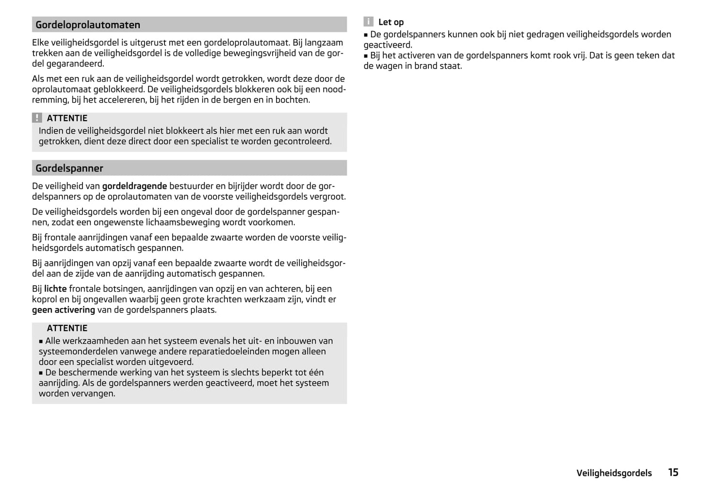2015-2016 Skoda Yeti Gebruikershandleiding | Nederlands