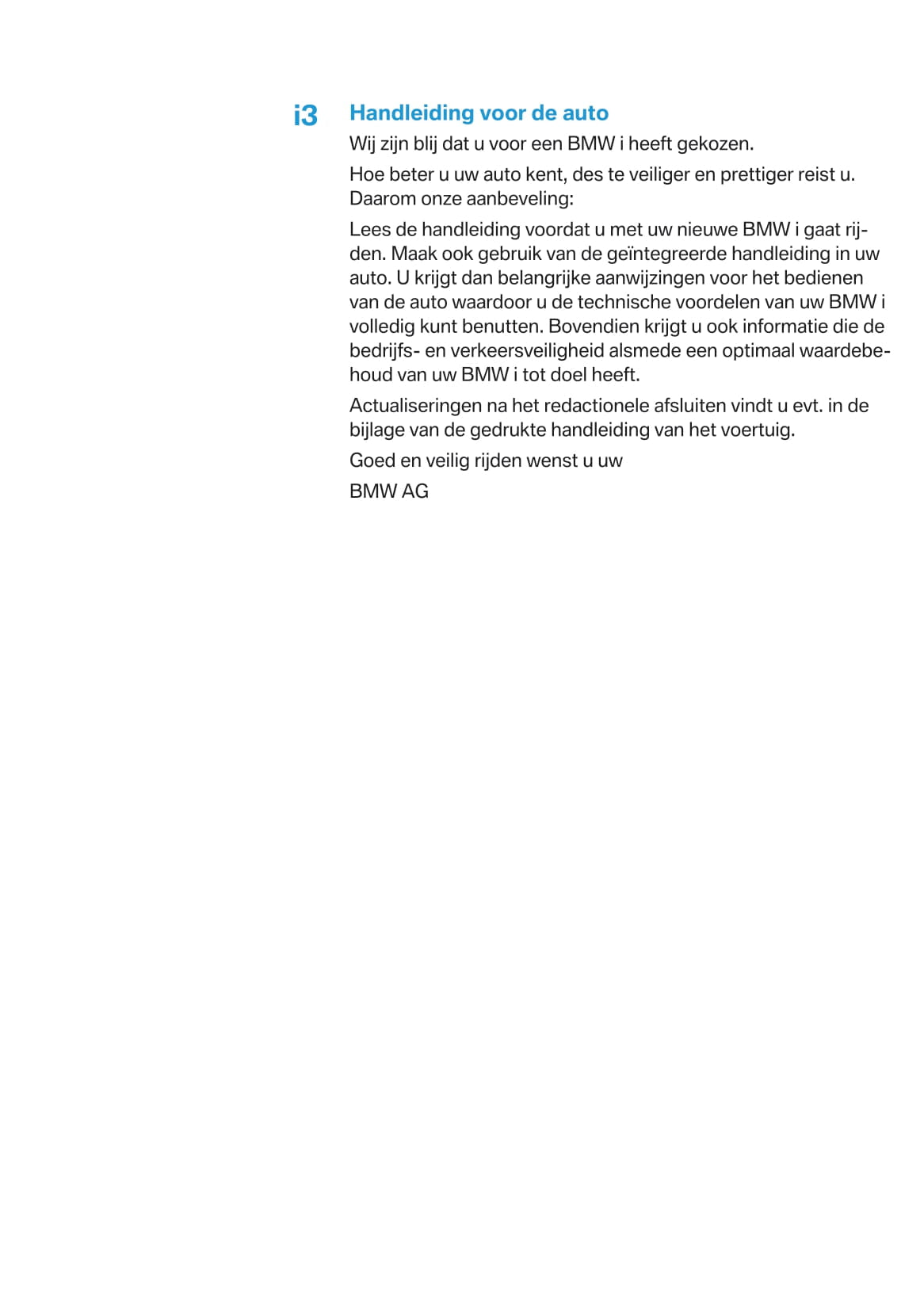2013-2014 BMW i3 Gebruikershandleiding | Nederlands