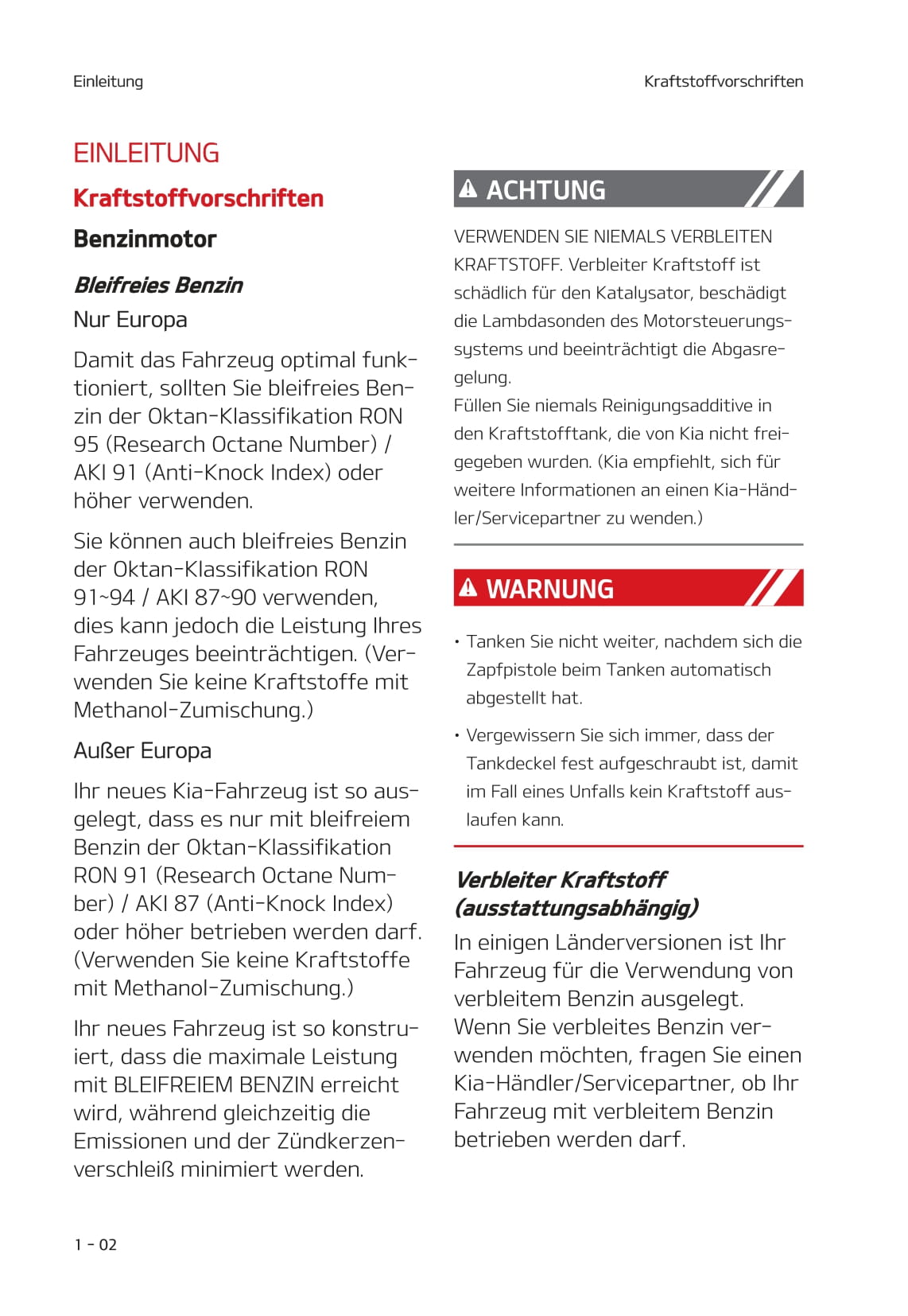 2020-2023 Kia Stonic Manuel du propriétaire | Allemand