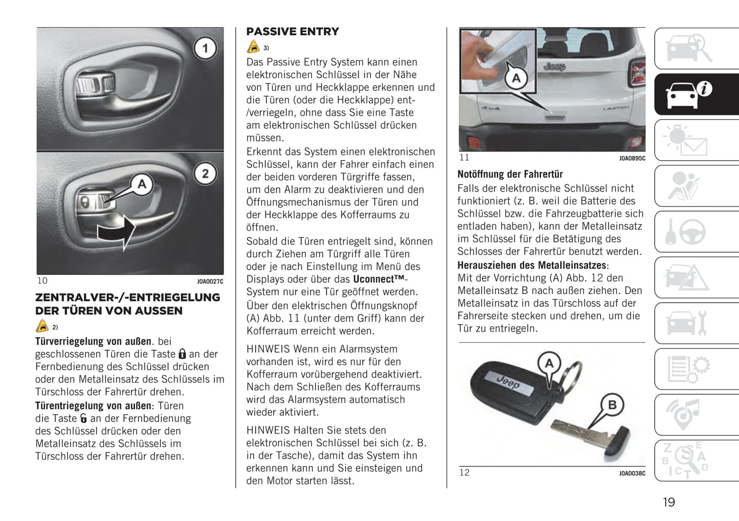 2020-2021 Jeep Renegade Gebruikershandleiding | Duits