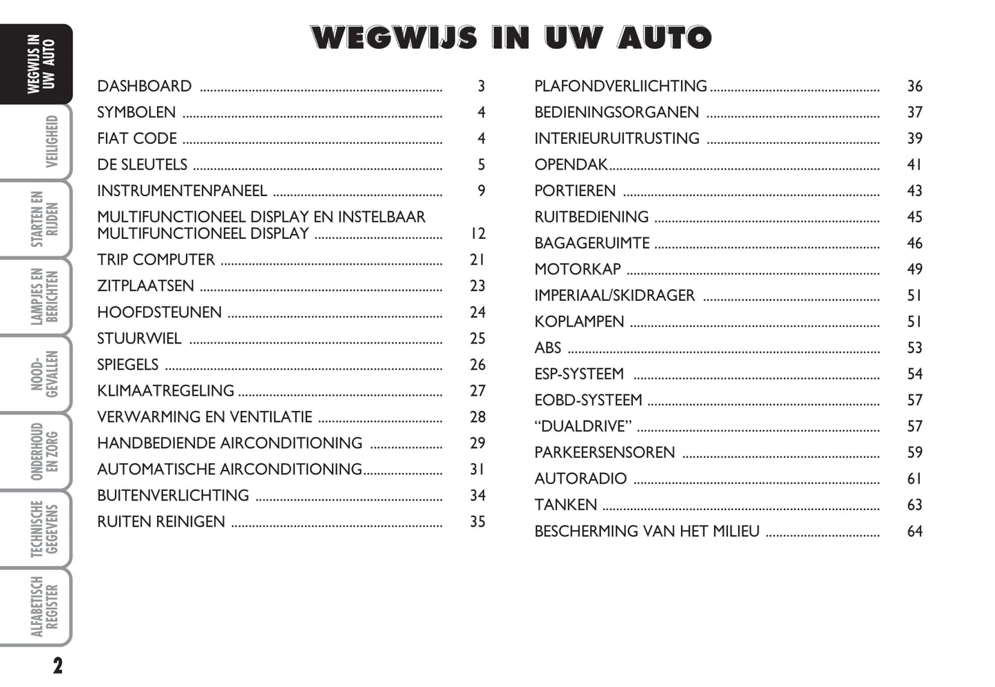 2009-2010 Fiat 500C Bedienungsanleitung | Niederländisch