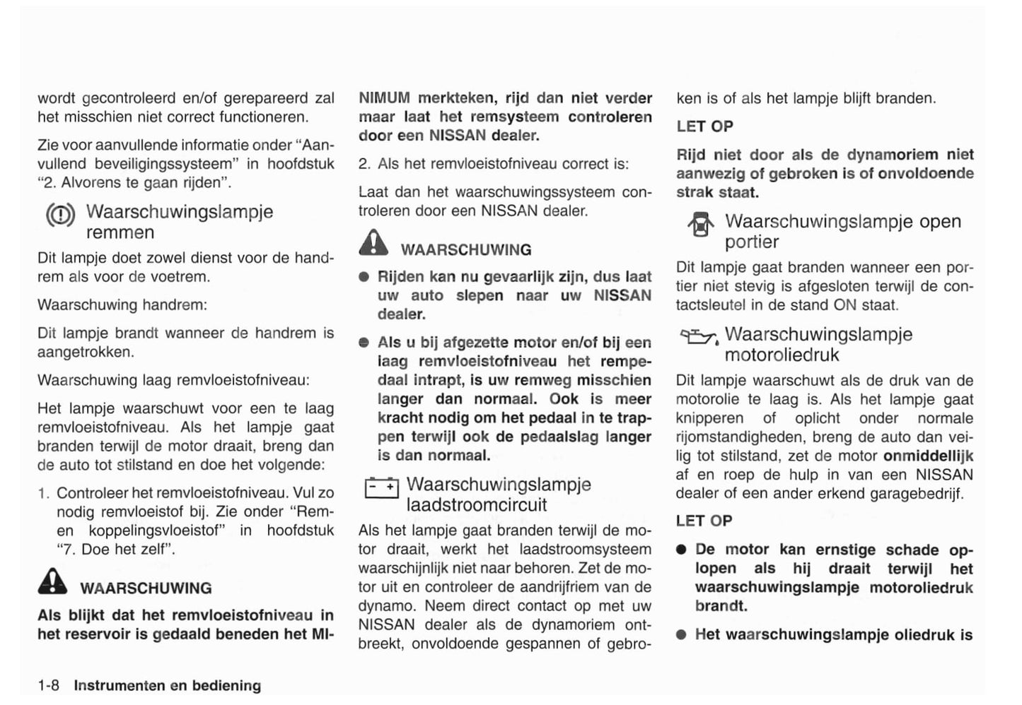 2001-2002 Nissan X-Trail Gebruikershandleiding | Nederlands
